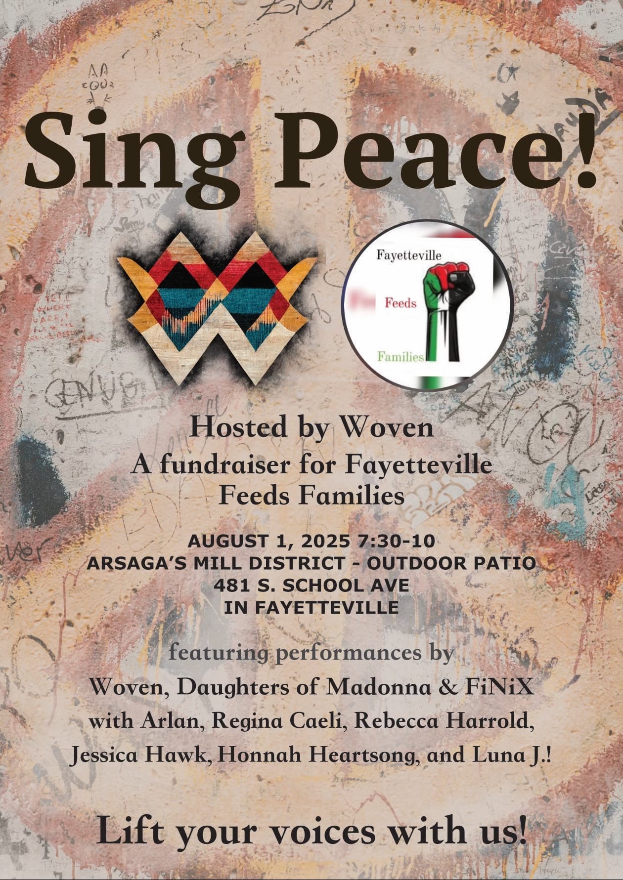 Sing Peace! 8/1 7:30-10